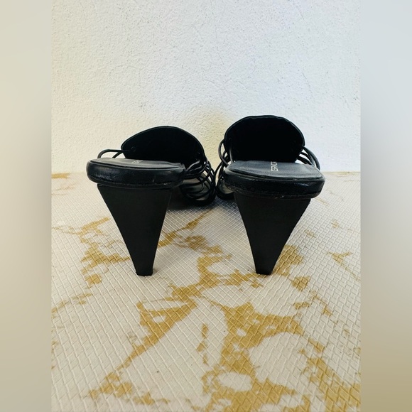 🔥🔥FINAL CLEARENCE🔥🔥 GIANCARLO PAOLI Black Leather Strap 90’s Heel Sandals EU36.5 - Picture 5 of 8